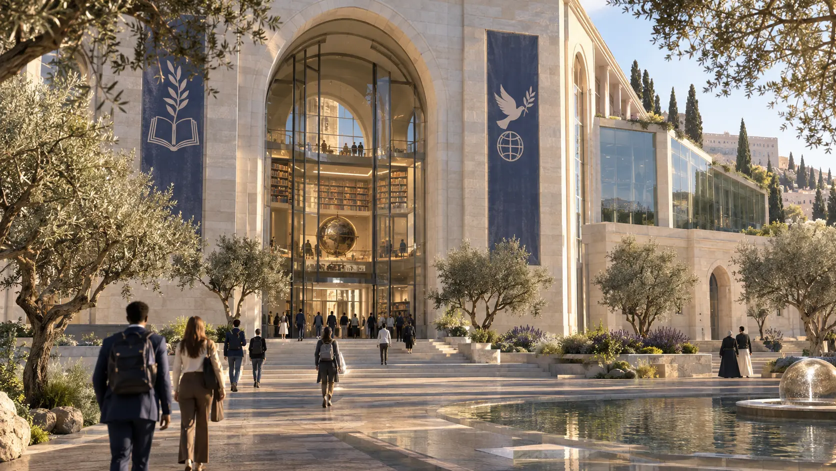 Entrance plaza of the proposed headquarters